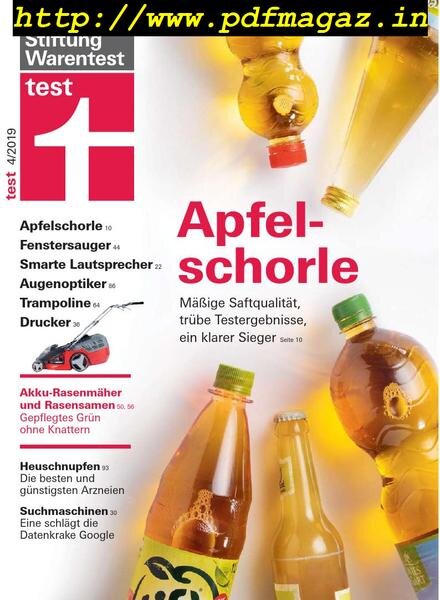 Stiftung Warentest Test – April 2019 Cover