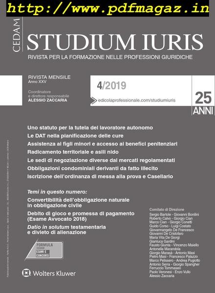Studium Iuris – Aprile 2019 Cover