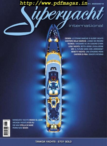 Superyacht International Edizione Italiana – aprile 2019 Cover