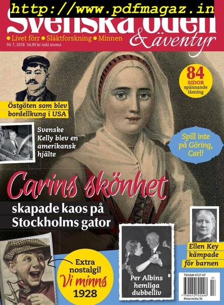 Svenska Oden & aventyr – juli 2018 Cover