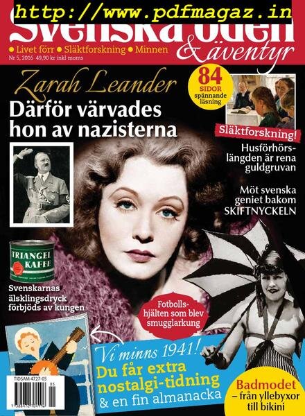 Svenska Oden & aventyr – juni 2016 Cover