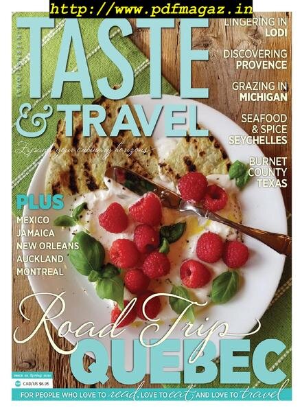 Taste and Travel International – April 2019 Cover