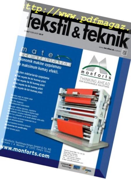 Tekstil Teknik – February 2019 Cover