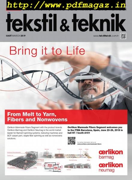 Tekstil Teknik – March 2019 Cover
