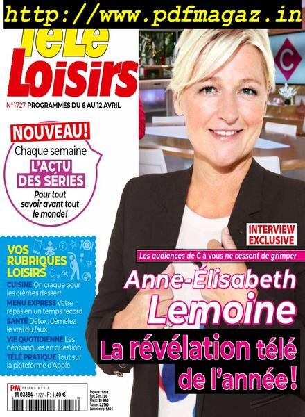 Tele Loisirs – 1er Avril 2019 Cover