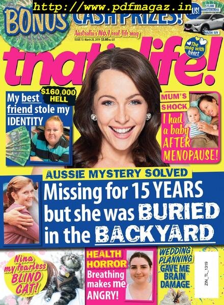 that’s life! – March 28, 2019 Cover