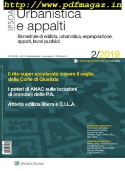 Urbanistica e appalti – Febbraio 2019
