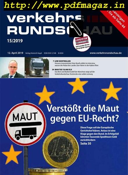 VerkehrsRundschau – 09 April 2019 Cover
