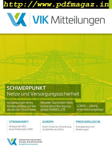 VIK-Mitteilung – April 2019 Cover