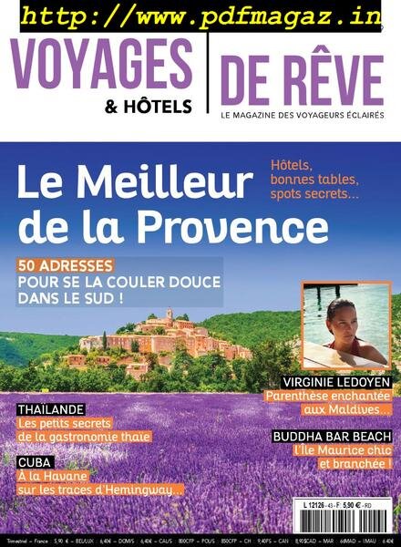 Voyages & Hotels de reve – mars 2019 Cover