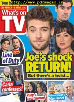 What’s on TV – 30 March 2019