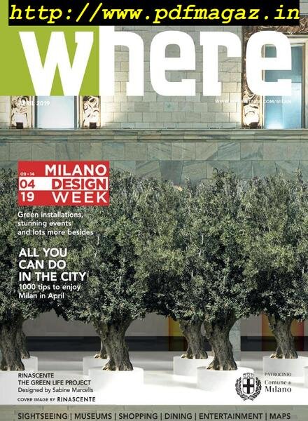 Where Milan – April 2019 Cover