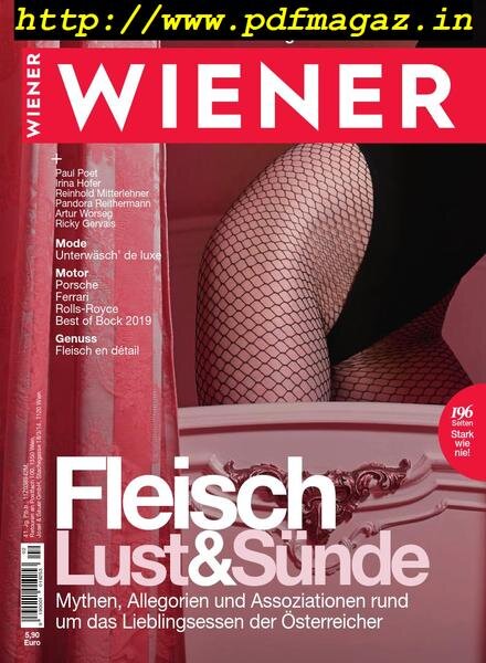 Wiener – April 2019 Cover