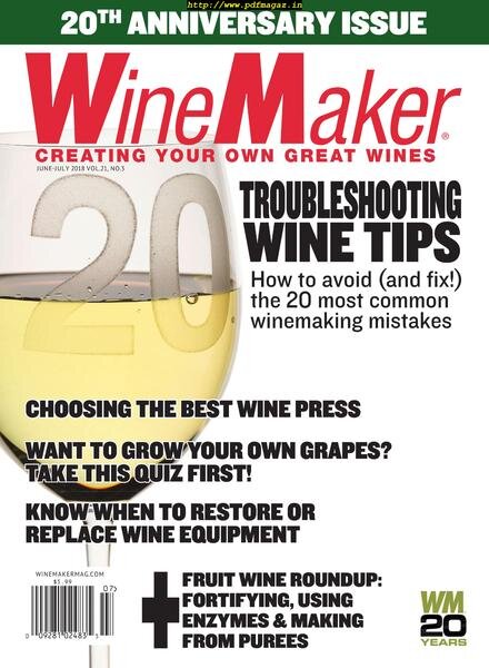 WineMaker – June-July 2018 Cover