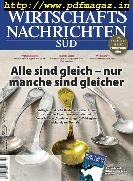 Wirtschaftsnachrichten Sud – April 2019 Cover
