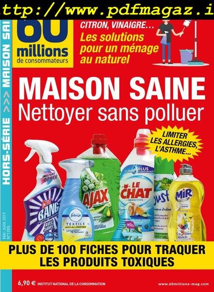 60 Millions de consommateurs – Hors-Serie – Mai-Juin 2019 Cover