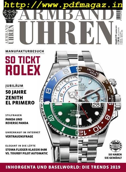 Armbanduhren – Marz 2019 Cover