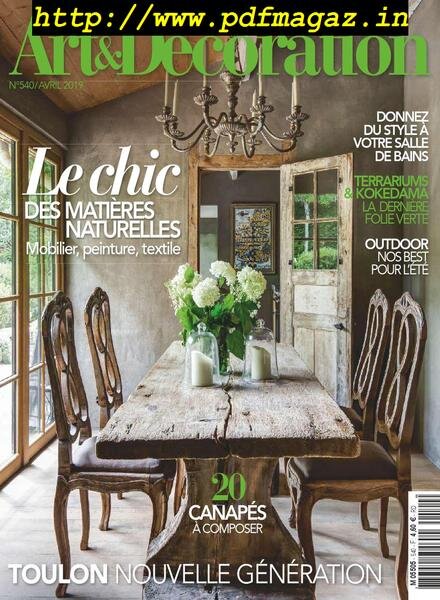 Art & Decoration – avril 2019 Cover