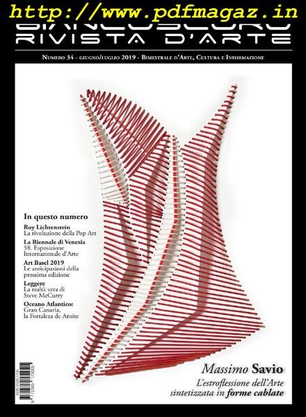 Biancoscuro Rivista d’Arte – Giugno-Luglio 2019 Cover
