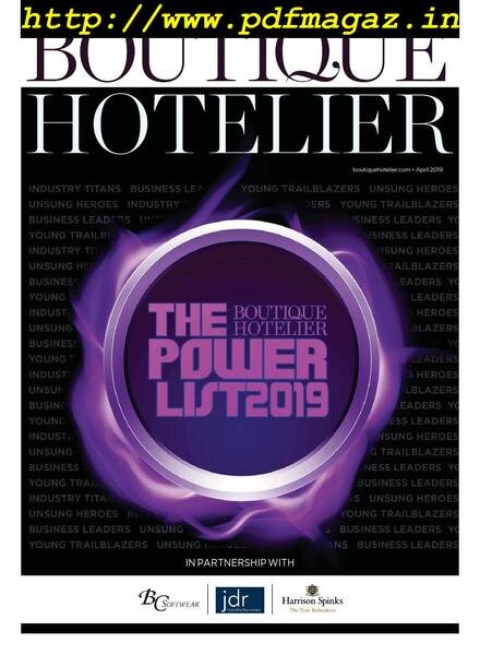 Boutique Hotelier – April 2019 Cover
