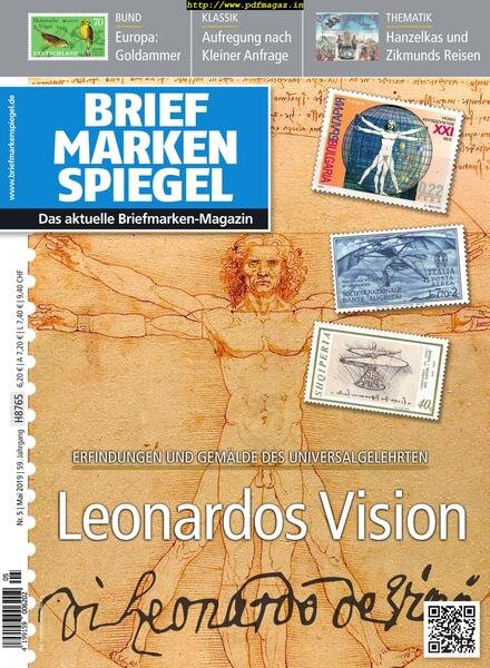 Briefmarken Spiegel – Mai 2019 Cover
