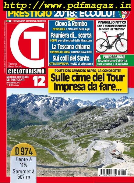 Cicloturismo – Dicembre 2017 Cover