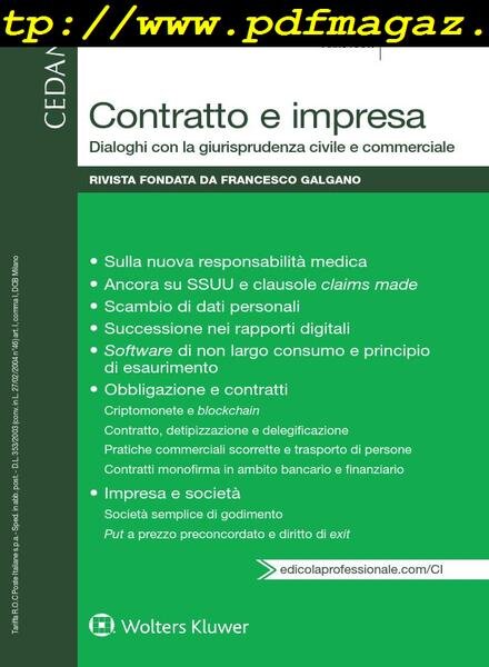 Contratto e Impresa – Gennaio 2019 Cover
