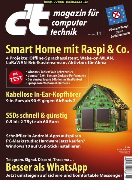 c’t Magazin – 11 Mai 2019 Cover