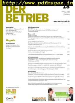 Der Betrieb – 03 Mai 2019