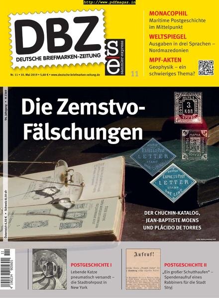 Deutsche Briefmarken-Zeitung – 10 Mai 2019 Cover