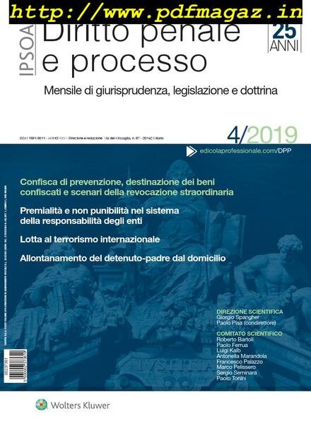 Diritto Penale e Processo – Aprile 2019 Cover