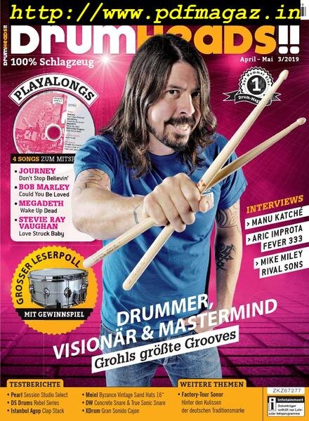 DrumHeads – April-Mai 2019 Cover