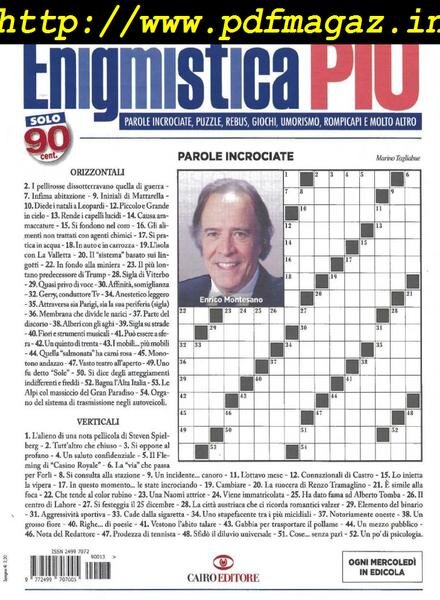 Enigmistica PIU – 3 Aprile 2019 Cover