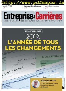 Entreprise & Carrieres – 07 janvier 2019
