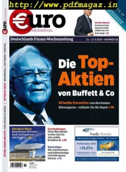 Euro am Sonntag – 11 Mai 2019