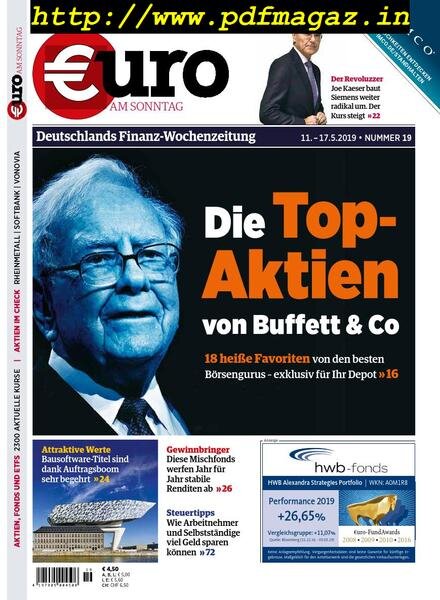 Euro am Sonntag – 11 Mai 2019 Cover