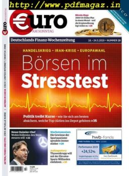 Euro am Sonntag – 18. Mai 2019
