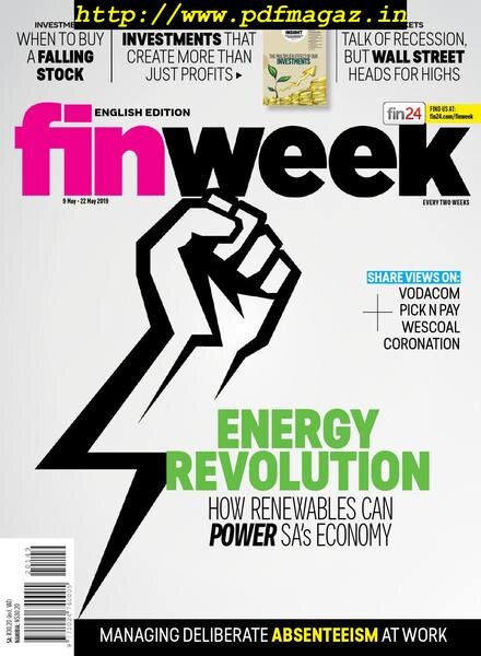 Finweek English Edition – May 09, 2019 Cover