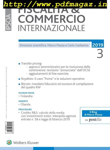 Fiscalita & Commercio Internazionale – Marzo 2019 Cover