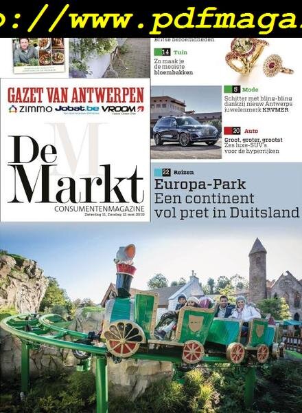Gazet van Antwerpen De Markt – 11 mei 2019 Cover