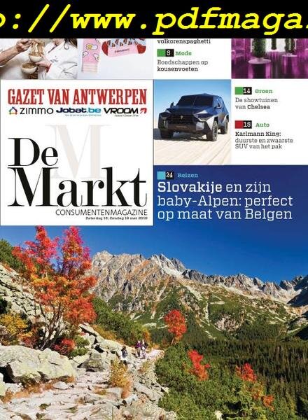 Gazet van Antwerpen De Markt – 18 mei 2019 Cover