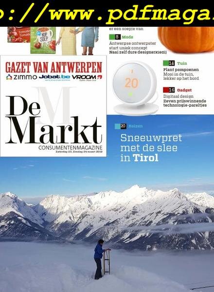 Gazet van Antwerpen De Markt – 23 maart 2019 Cover