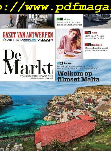 Gazet van Antwerpen De Markt – 25 mei 2019 Cover
