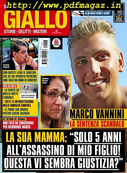 Giallo – 13 Febbraio 2019 Cover