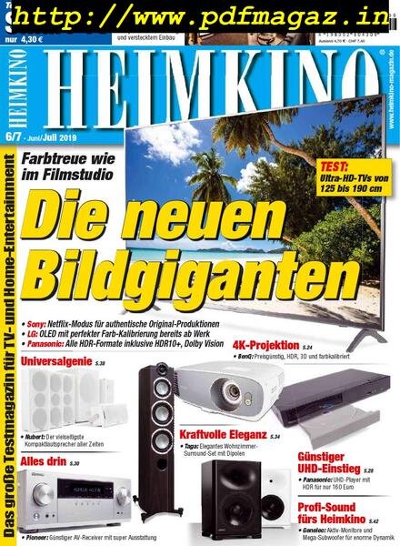 Heimkino – Juni-Juli 2019 Cover