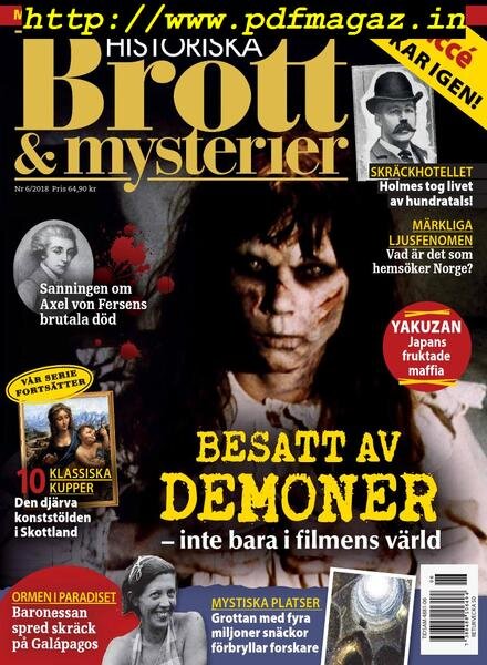 Historiska Brott & Mysterier – oktober 2018 Cover