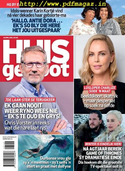 Huisgenoot – 18 April 2019 Cover