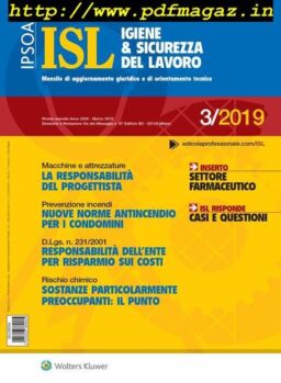 Igiene & Sicurezza del Lavoro – Marzo 2019