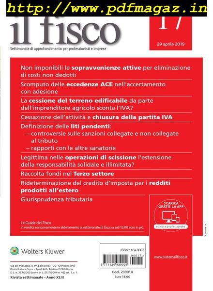 il fisco – 29 Aprile 2019 Cover