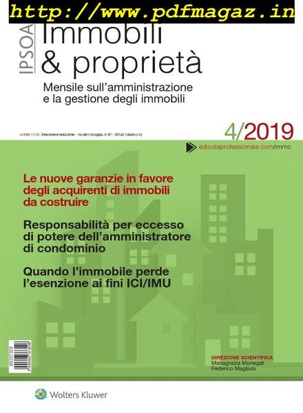Immobili & proprieta – Aprile 2019 Cover